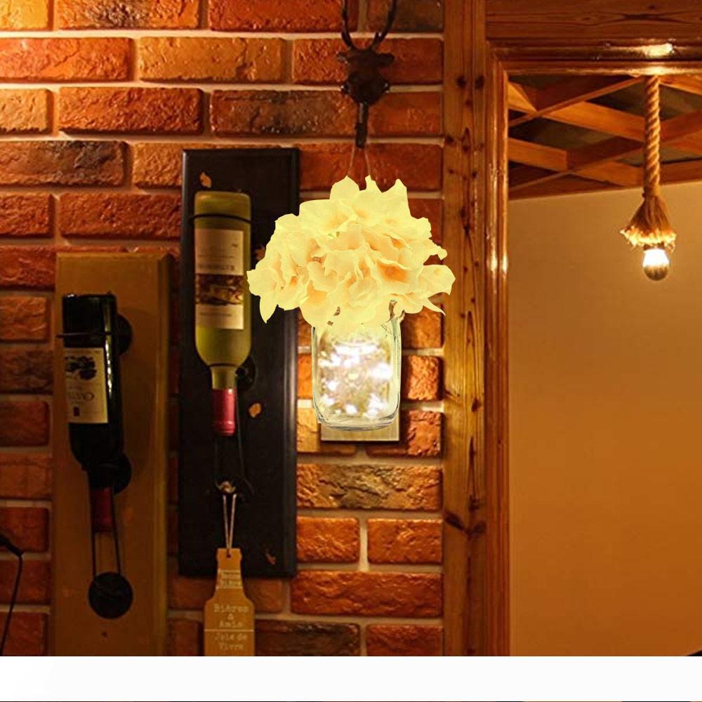 Home decoration of rural farmhouse wall-mounted painter night lamp, wooden board, led lantern, simulation, garden lantern, vase decoration,