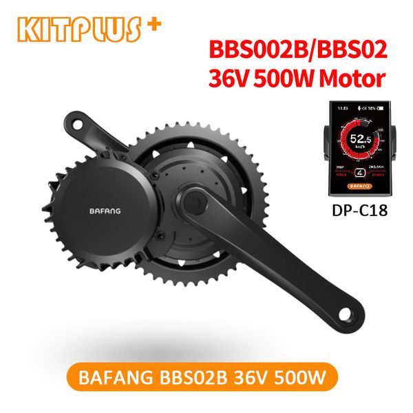 KITPLUS New Bafang 36V Electric Motor 500W 8Fun Mid Drive Conversion Kit BBS02 BLDC Brushless Ebike Bike