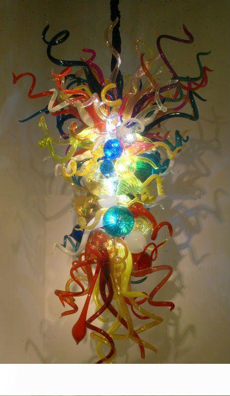 Free Shipping LED Bulbs Chinese Modern Art Handmade Glass Pendant Light Europe Style Chandelier Lamp Style Chandelier On Sale