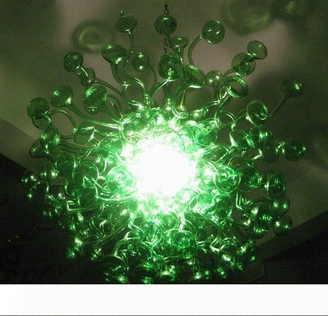 Murano Green Glass Bubble Chandelier LED Bulbs AC 110-240v CE UL Certificate Festival Lamp Hand Blown Murano Glass Crystal Chandelier Light