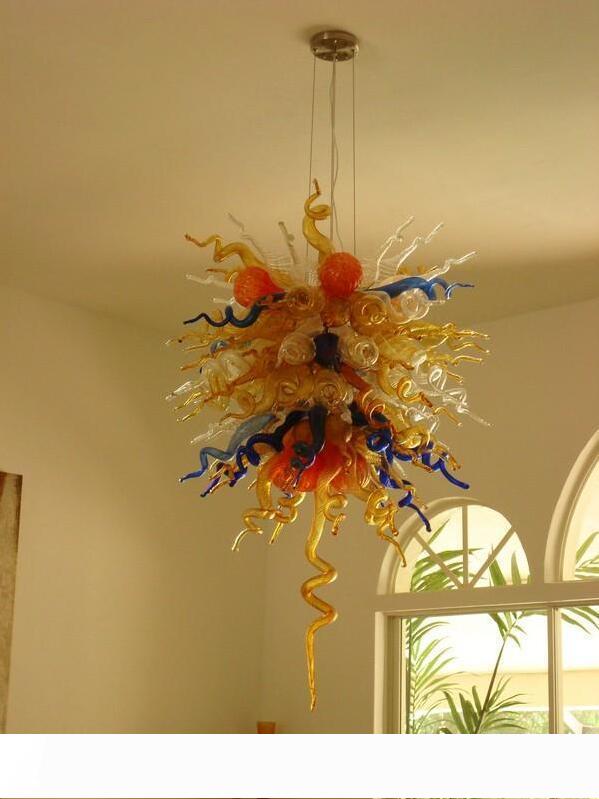 Free Shipping Cheap Hallway Style New Art Decor Ceiling Hanging LED Bulbs Art Glass Chandelier and Pendant Light