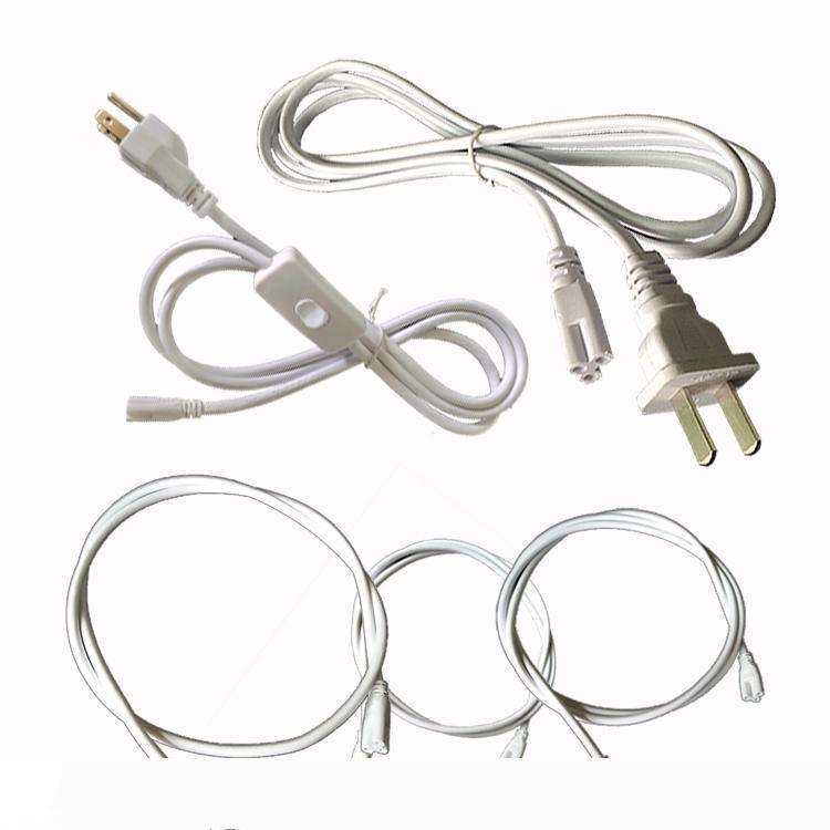 Extension Cord For T8 T5 led tubes 2ft 3ft 4ft 5ft 6ft power cords with switch US Plug for integrated led tube lights