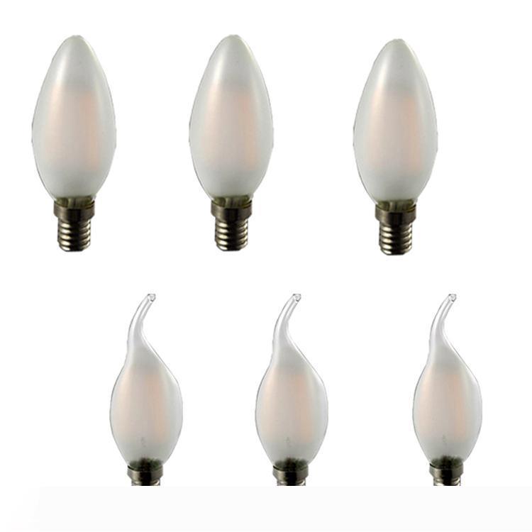 Dimmable Lamp 110V 220V 2W 4W 6W LED Filament Chip E14 Edison Candle Light Bulb Retro Tungsten Chandelier Lighting CRESTECH