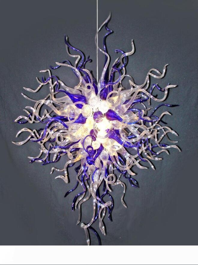 Free Shipping AC Led Bulbs 110v 240v Art Glass Lighting K9 Crystal Handmade Murano Glass Chandelier