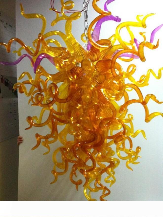 Free Shipping AC Led Bulbs 110v 240v Holiday Wedding Decoration Modern Lamp Hand Blown Glass Chandelier