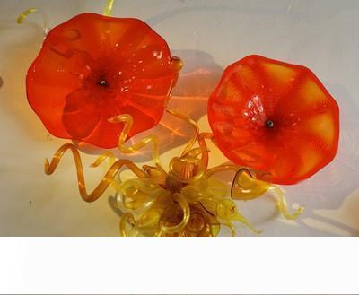 Free Shipping Mouth Blown Glass Wall Plates Unique Art Decorative LED Wall Plates Customized Murano Glass Creative Wall Plates