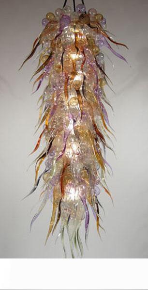 Free Shipping AC Led Bulbs 110v 240v Elegant Ceiling Large Elegant Hand Blown Glass Antique Chandelier