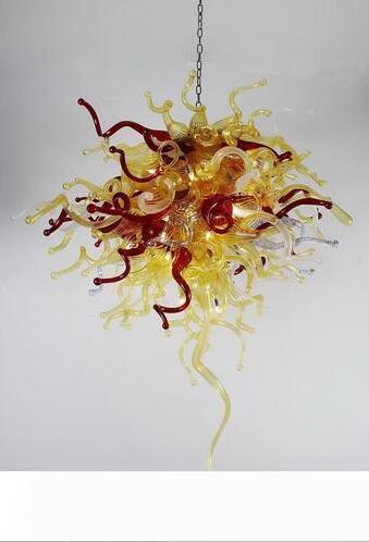 Free Shipping 110v 120v LED Bulbs Best Design Villa Art Lighting Globe Hand Blown Glass Chandelier