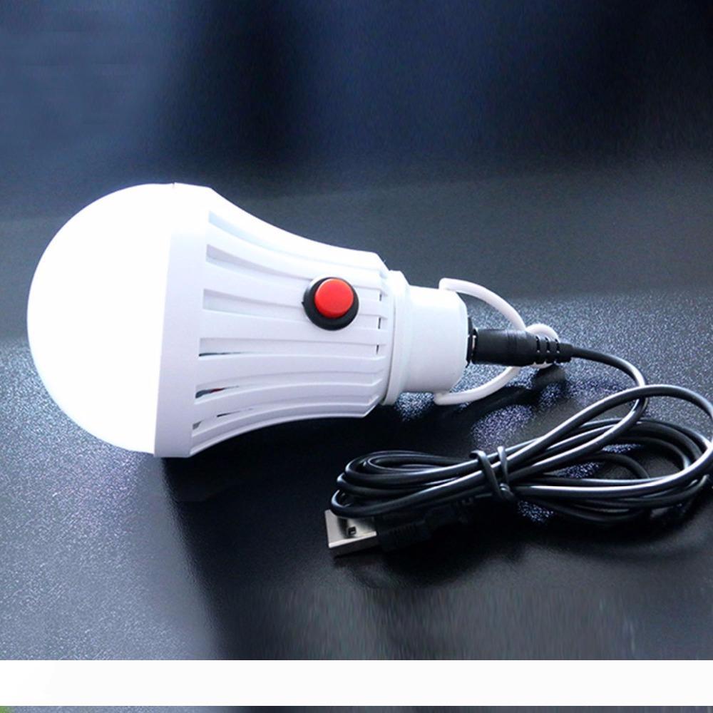 7W 12W LED Bulbs Outdoor Emergency Lighting USB Charge Mobile Power Charging Camping Tent Light Bulb With Switch