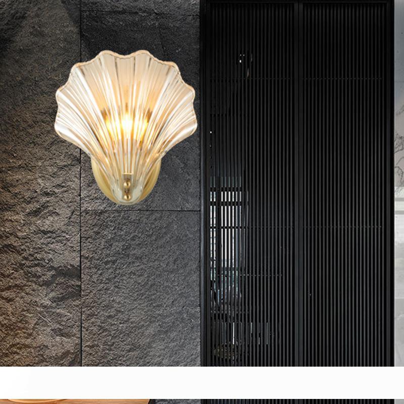 Luxury gold wall lamp, crystal glass shell 2019, light bulbs, bedroom fixtures, indoor lighting fixtures