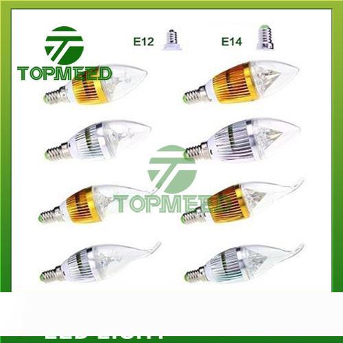 Dimmable 9W Cree LED Candle bulb E14 E12 E27 light lamp high power led downlight led lamps chandelier lighting 110-240V CE ROHS 100