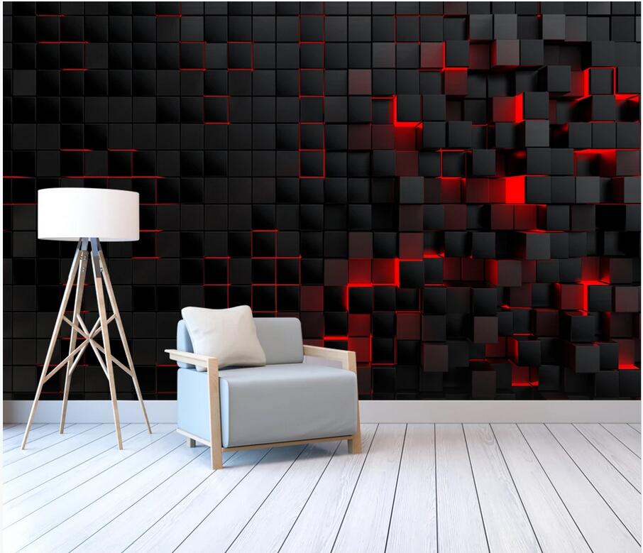 3d wall paper sticker custom photo Three-dimensional square 3d living room decoration interior design background Home interior wall paper 3d