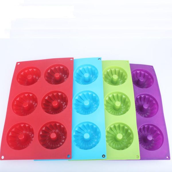 High Temperature Resistant Food Grade Silicone DIY Biscuit Doughnut Jelly Pudding Moulds Microwave Oven Tool LX2560