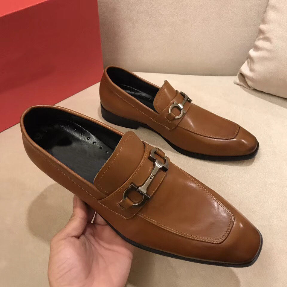 Hot Sale- Men Dress Shoes Designer Formal Men&#039;s Genuine Leather Brand Wedding Shoes Men Flats Office Business Oxfords Size 38-44