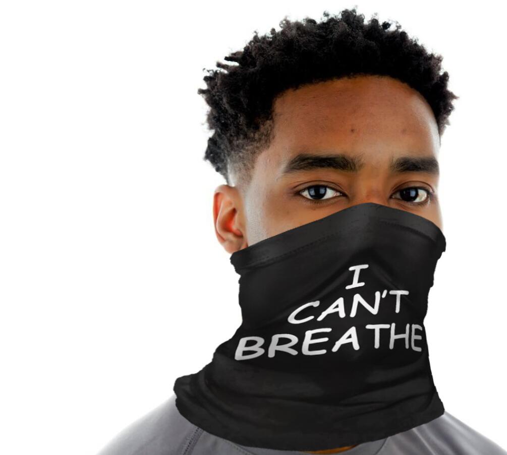 I CAN&#039;T BREATHE Print Veil Face Mask Scarf Fashion Man Womens Scarves Face Guard Scarves Size 22*31cm Wholesale