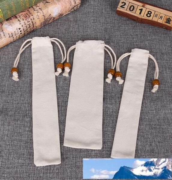 DHL 26*4cm Canvas Chopstick Sleeve Simple Tableware Bundle Pocket Household Kitchen Accessories Flax Packing Storage Bag nt