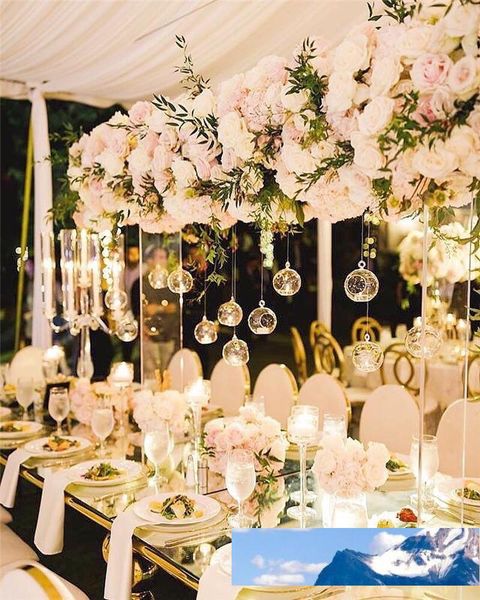 6cm 8CM 10cm Big Terrarium Borosilicate Hanging Glass Flower Vase Round Tabletop Vases Home Decor Wedding Decoration Transparent