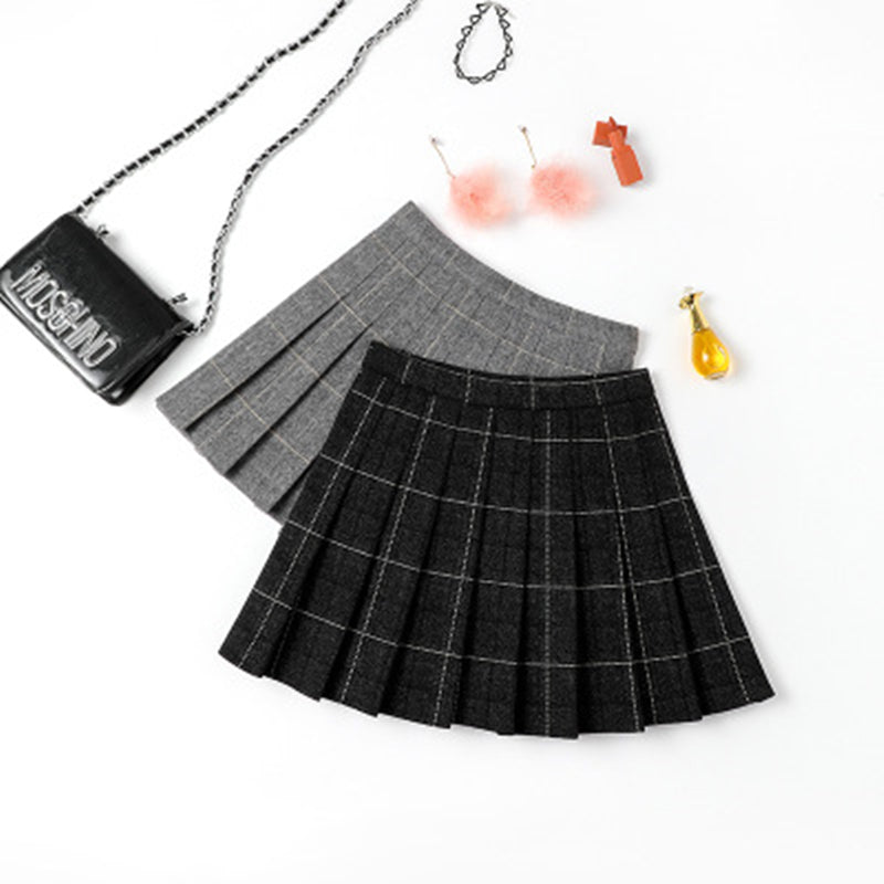 Blackday Women Fashion Black Plaid Skirt Autumn Winter High Waist Elastic Skirt Cute Cosplay skirt kawaii Female Mini Skirts Short Under