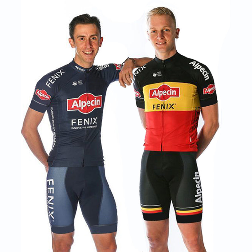 Tour De France 2020 Alpecin mens summer breathable Cycling Jersey set Quick Dry MTB bike cycling Clothing bib shorts kit Ropa Ciclismo