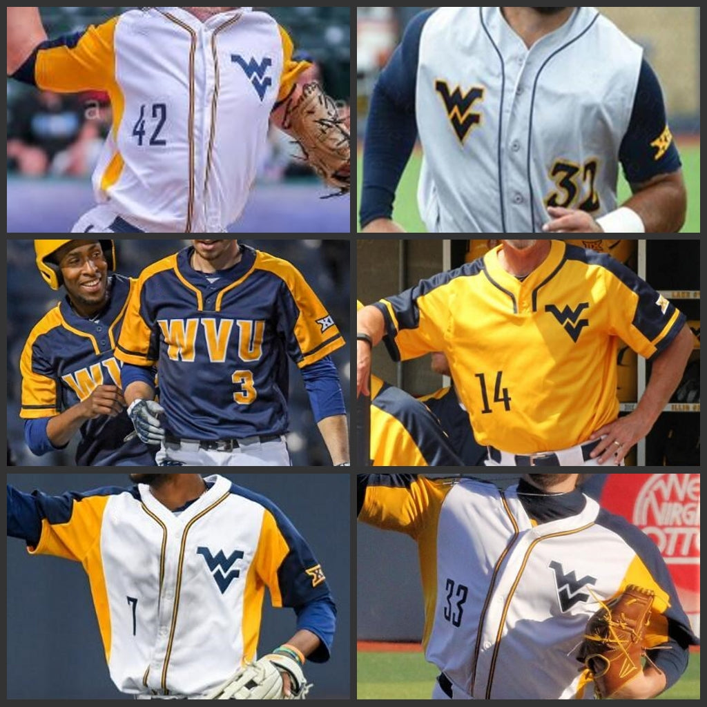 West Virginia Mountaineers Baseball stitched Jersey mens women youth Darius Hill Tyler Doanes Ivan Gonzalez Marques Inman kids WVU Jerseys