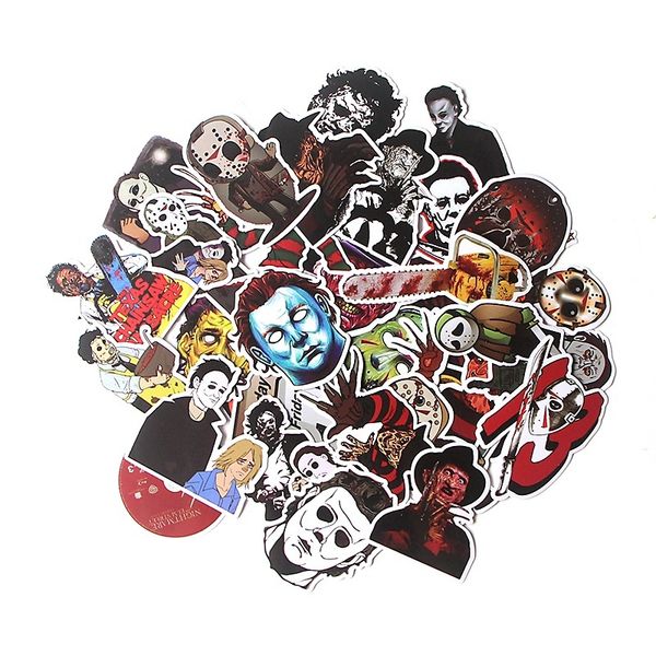 37pcs-Lot Crazy Killer Scrapbooking Stickers Decal For Snowboard Laptop Luggage Car Fridge Skateboard Motorcycle Sticker Decals