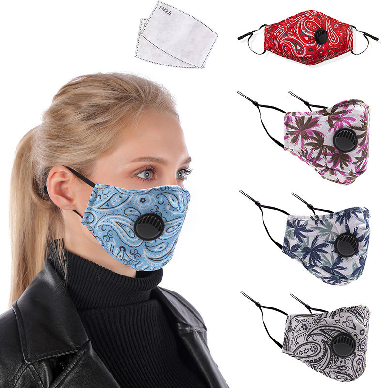 Fashion Design Paramecium Camouflage Respirator Face Mask Filter Anti Pollution Protective Designer Face Masks Air Filter Mouth Masks Masque