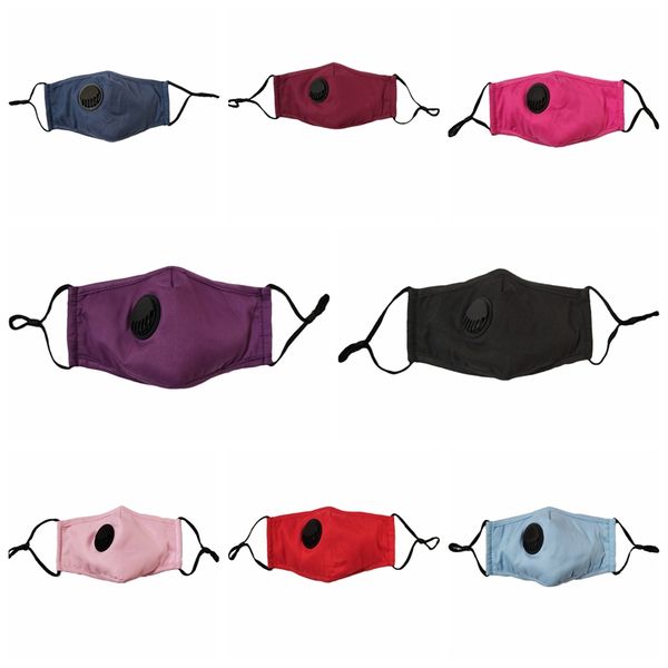 Face Mask Anti-Dust Earloop With Breathing Valve Adjustable Reusable Mouth Masks Soft Breathable Anti Dust Designer Masks RRA3291