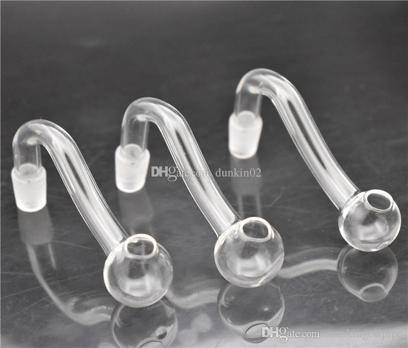 New pyrex oil burner pipe glass oil burner pipe 10mm 14mm 18mm male female bubbler oil burner for bubbler glass pipes bongs