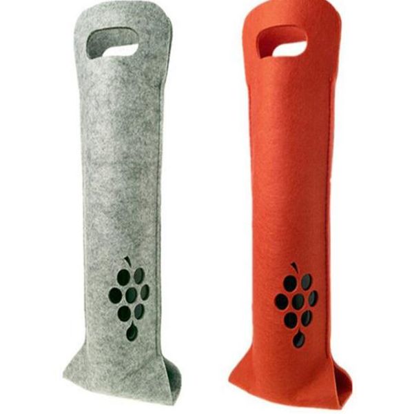 Felt Wine Tote Bag Bottle Carrier 40x14cm Wine Beer Bottle Gift Packing Bags Outdoor Party Wine Box Multi Colors SN4482