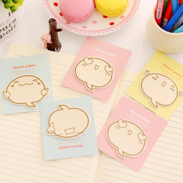 kawaii stationery sticky memo pads cute cartoons sticky note office scrapbook agenda stickers 7*9 cm LX2399