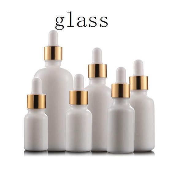 White Porcelain Essential Oil Perfume Bottles e Liquid Bottles Reagent Pipette Dropper Aromatherapy Bottle 5ml-100ml Wholesale