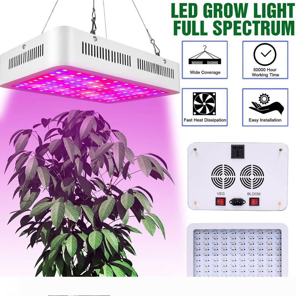 Indoor Lighting Grow Lights 1500W Dual Chips 380-730nm Full Light Spectrum LED Plant Growth Lamp White