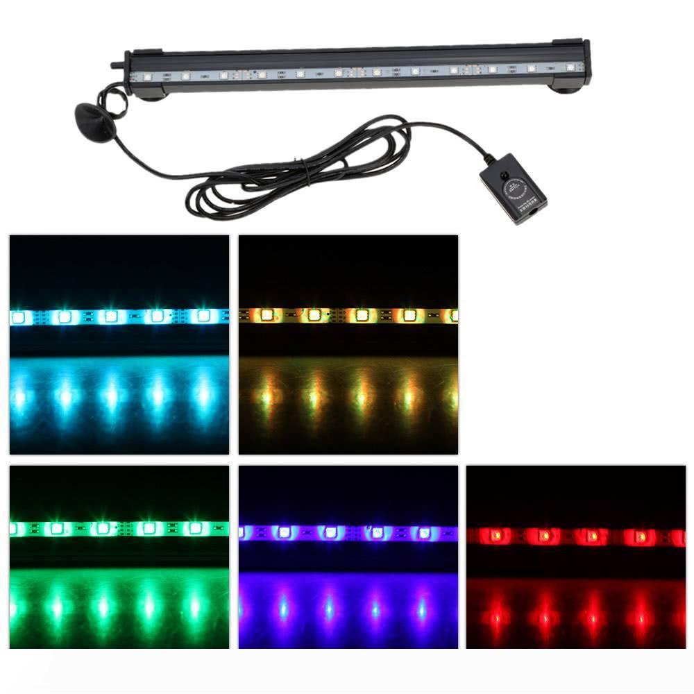 Indoor Aquarium Lights 12 LEDs Bubble Aquarium Submersible Remote Control Fish Tank LED Light Bar