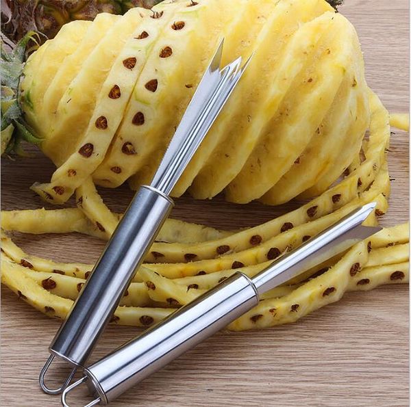 Portable Non-slip stainless steel Fruit Pineapple Peeler Easy Cleaning Fork Fruit Tools Kitchen Tools GD383