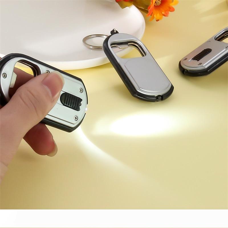 3 in 1 LED Flashlight Torch Keychain With Beer Bottle Opener Key Ring Chain Keyring Free Shipping