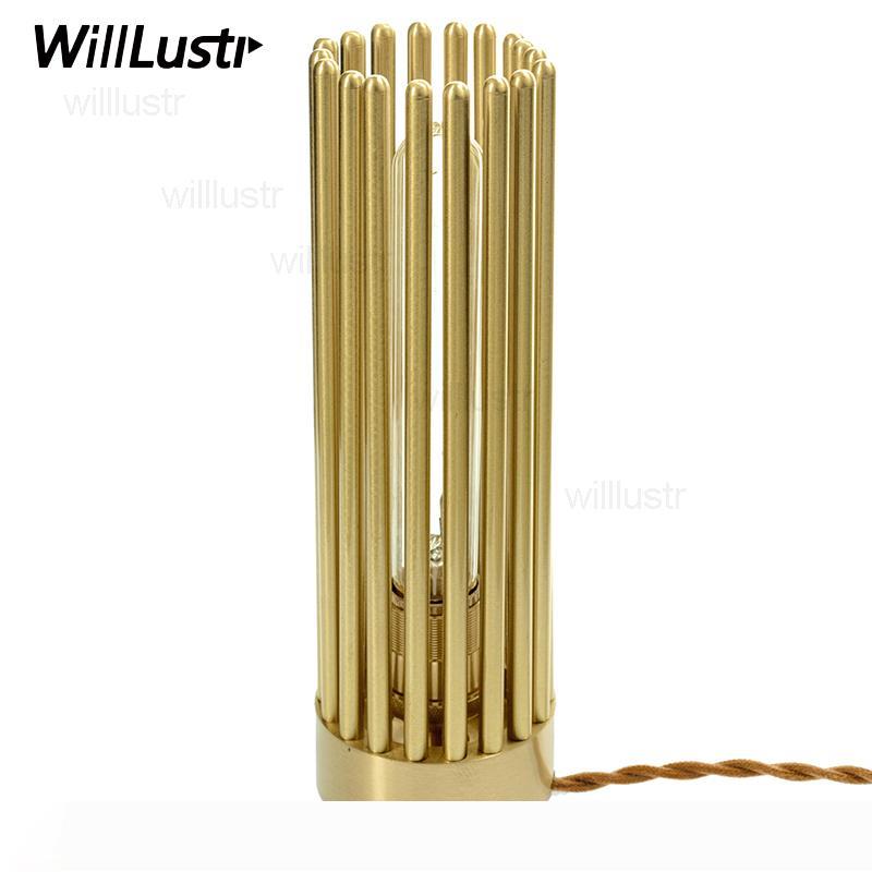 modern brass table light handmade desk lamp home dinning room office hotel bar restaurant bedside copper halo modern lighting