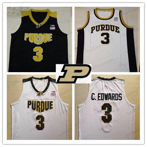 Purdue Boilermaker 3 Carsen Edwards v-neck Basketball Round collar Jersey black white Gold Men Youth Kid stitched Jerseys