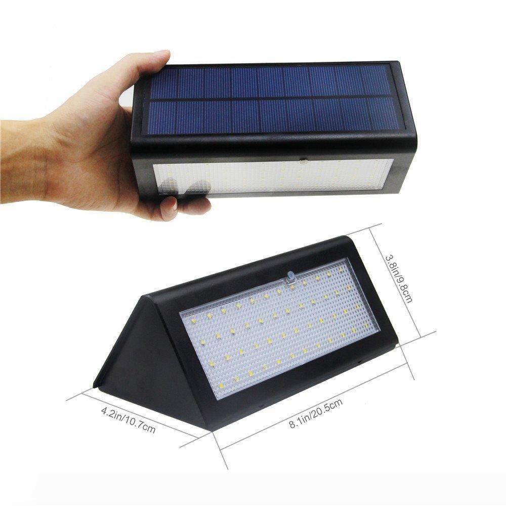 Solar Powered Light Outdoor Microwave Radar Sensor LED Wall Light Garden Lamp ABS+PC Cover 1000lm Waterproof Bulb