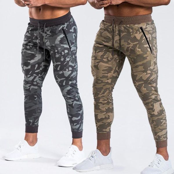 Camo Running Tights Breathable Elastic Mens Leggings camouflage Jogging trousers Compression Pants Male gym pants Sportswear