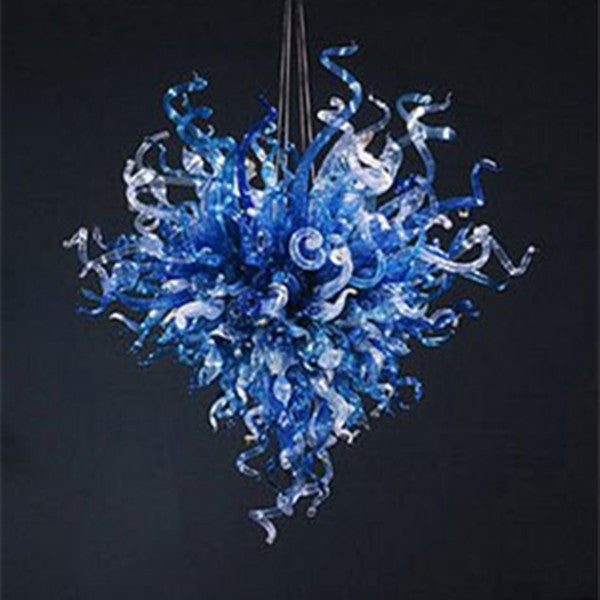 Blue Indoor Chandeliers Lamp Lightings Ceiling Lamps LED Bulbs Hand Blown Murano Glass Romantic Pendant Lights