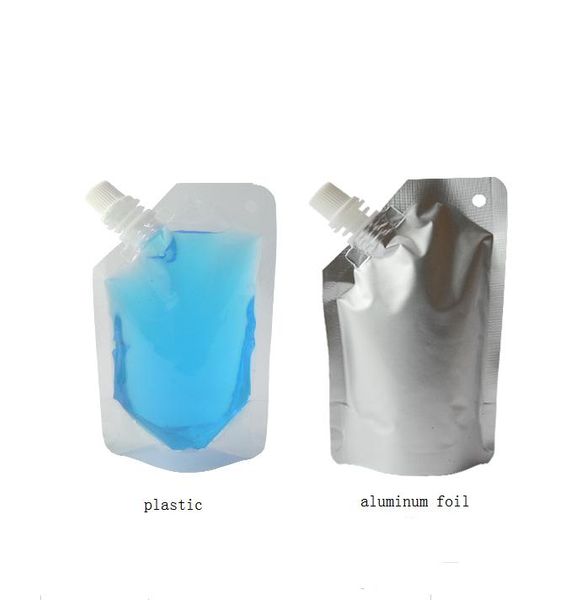 Doypack Aluminum Foil Spout Bag For Drinking Liquid Storage Bag Jelly Milk Sauce Oil Transparent Stand Up bag SN1581