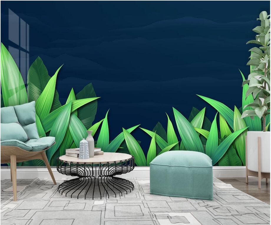 3d wallpaper custom photo Fresh artistic conception plant leaf landscape background wall mural wallpaper for wall 3d furniture wallpaper