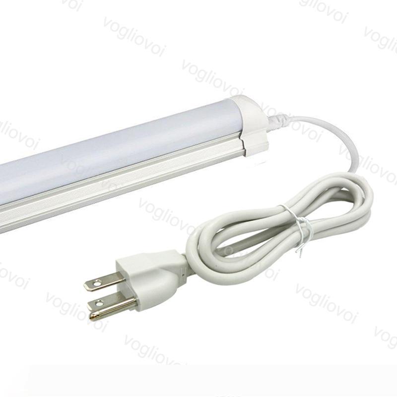 T5 T8 Connector Cable 5ft 1500mm Extension Copper Wire 18AWG For Integrated Led Tubes Power Cable With US Plug PVC Wire DHL