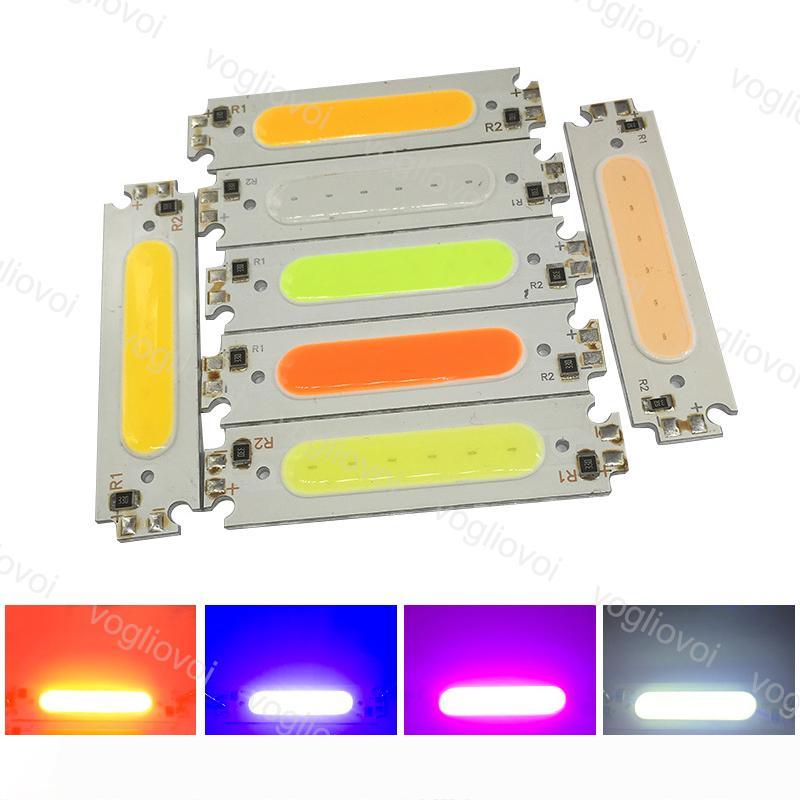 Light Beads 60x15MM 2W Chip LED Light Lamp DC12V White Yellow Blue Red Green Pink LED Bulb DIY Lighting 60mm COB Board EUB