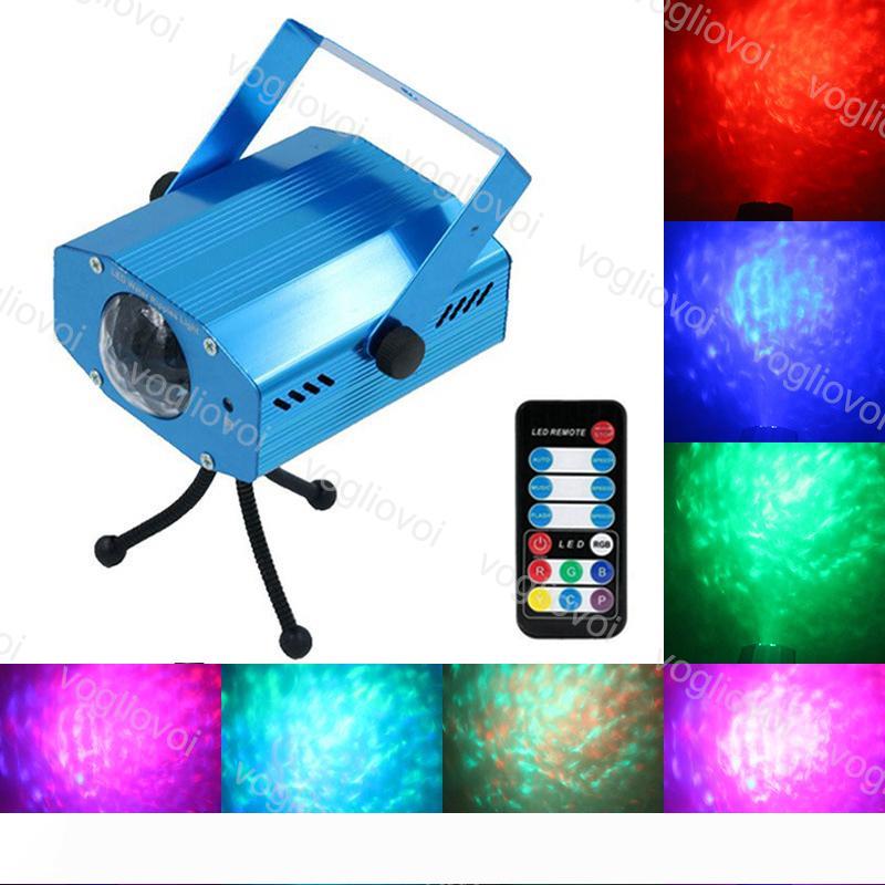 Laser lighting 9W 5V LED Water Wave Ripple Disco Stage Ligh Mini DJ Equipment Remote RGB Party Pattern Show Laser Projector Lamp DHL