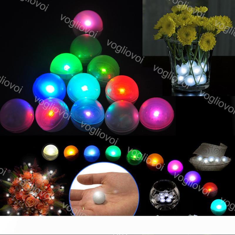 LED Submersible 12pcs Set RGB Colorful Ball Round Shaped LED Aquarium Light Candle Lamp Fish Tank Decoration IP67 EUB