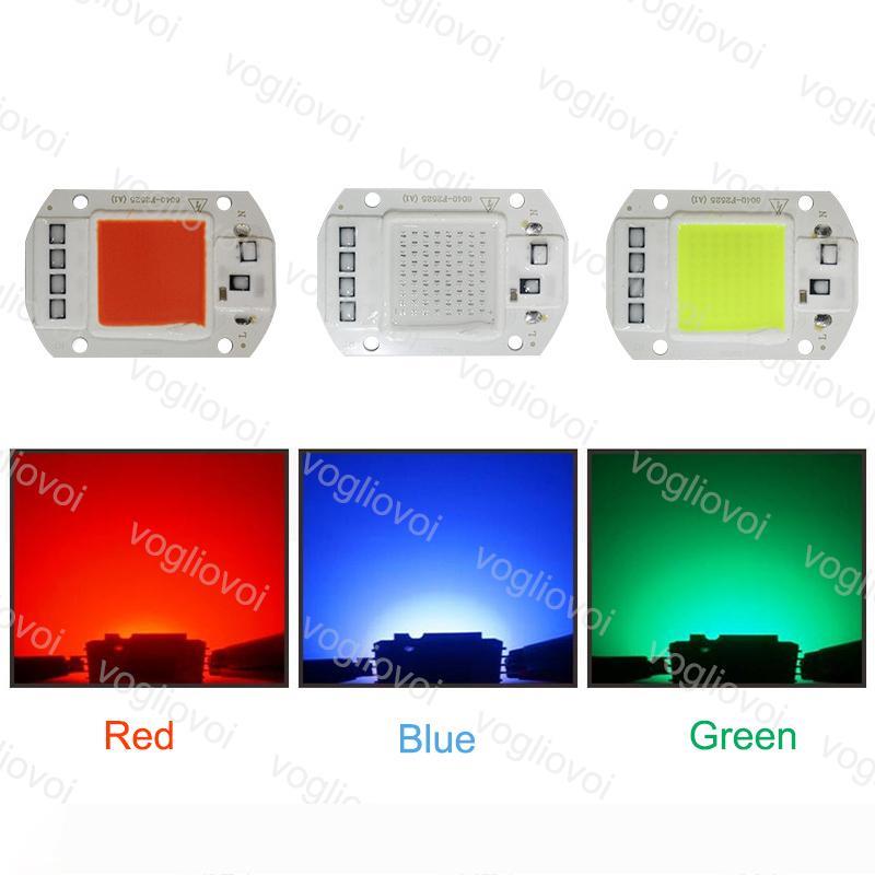 Light Beads Blue Green Red 110V 220V 50W High Power Chip Lighting Accessories With Smart IC For Outdoor Floodlight Highbay Spotlight EUB