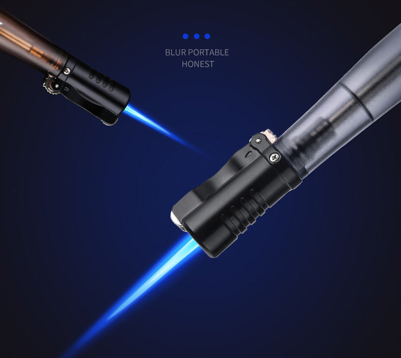 Torch Turbo Gas Lighter Blue Flame Spray Gun Cigar Pipe Butane Cigarette Lighter Refillable Smoking Accessories Household Lighter Wholesales