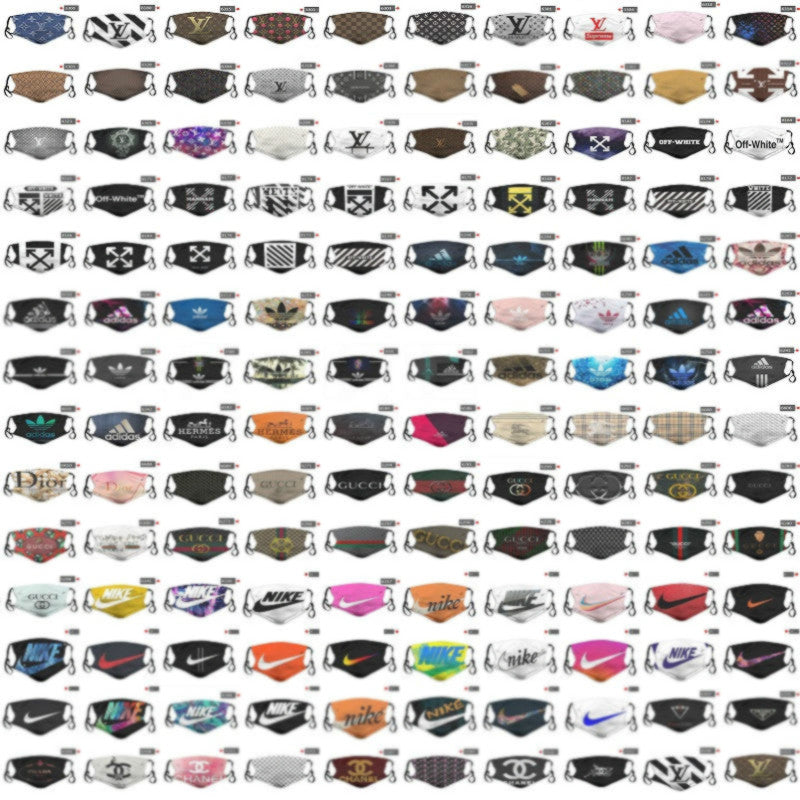 2020 New Brand Luxury Designer Half-face Mask Ice Silk Summer Breathable GG Letter Pattern Repeatable Washable Protective Dust Mask PM2.5