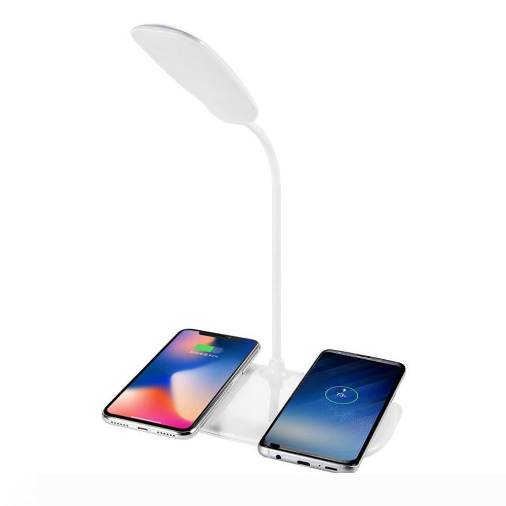 LED Desk Lamp 5V 3A Qi Wireless charging Table Light Folding Touch Sensor Desktop USB Night light Output Charger Bedroom Lamp